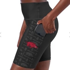 ARKANSAS UNIVERSITY RAZORBACKS Certo Method 2 Pocket Bike Shorts Black Med NEW